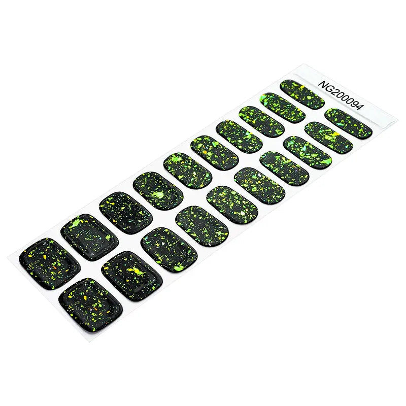 Green Charm — Semi-Cured Gel Nail Wraps