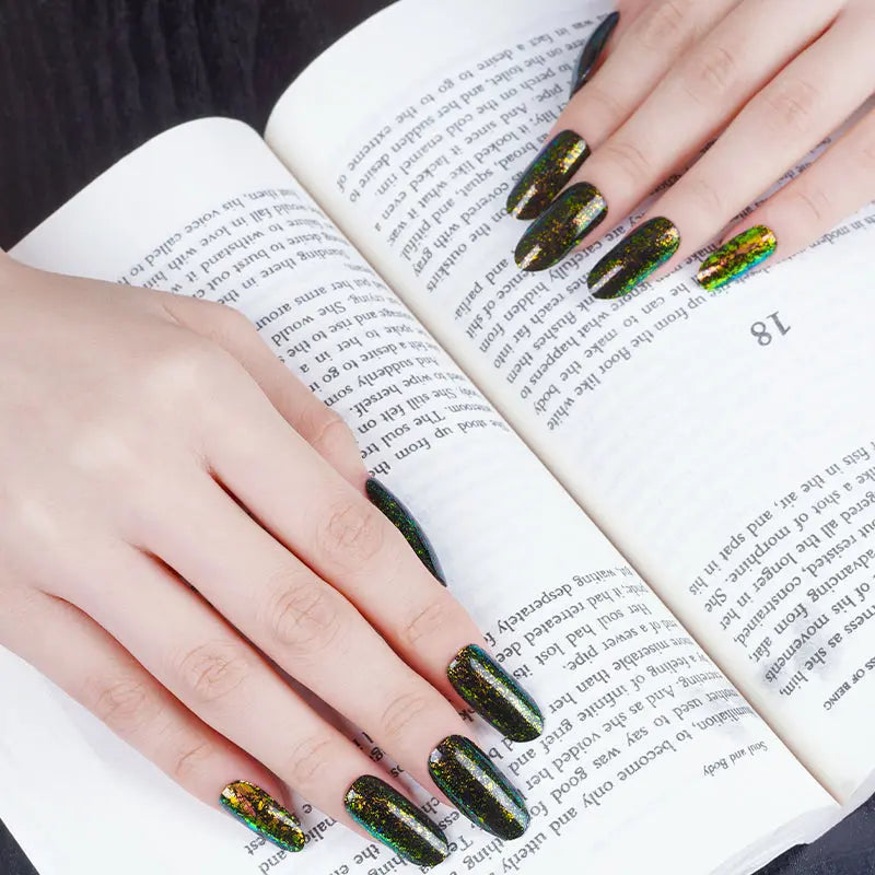 Green Charm — Semi-Cured Gel Nail Wraps