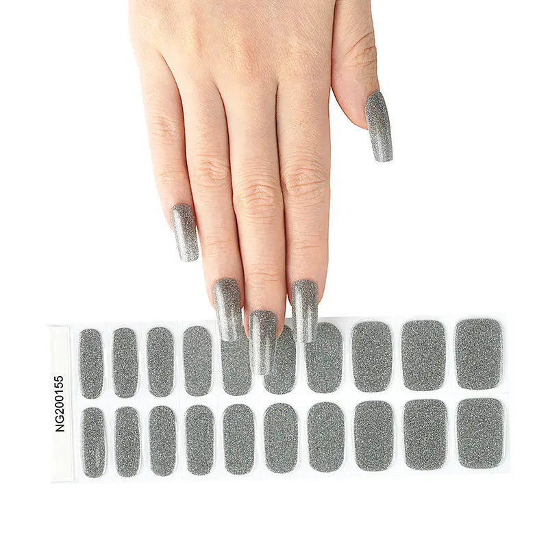 Gel Silver Diamond — Semi-Cured Gel Nail Wraps