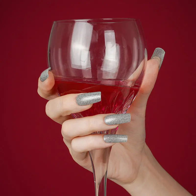 Gel Silver Diamond — Semi-Cured Gel Nail Wraps