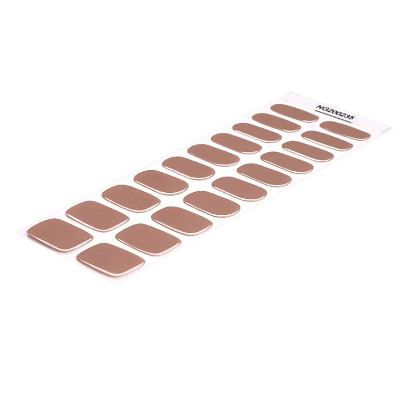 Gel With Stickers Brown Art — Semi-Cured Gel Nail Wraps