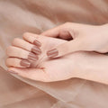 Gel With Stickers Brown Art — Semi-Cured Gel Nail Wraps