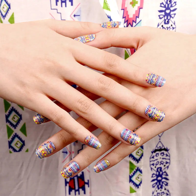 Gel Press On Knit Embossed — Semi-Cured Gel Nail Wraps