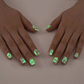 Glow-in-the-Dark Gel Available For Purple Confetti — Semi-Cured Gel Nail Wraps
