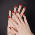 Decals For Gel Trade Red Cat Eye Manicure — Semi-Cured Gel Nail Wraps