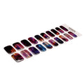 Stickers Semi-Transparent Cat-Eye Nailsviolet Nebula Dreams Art Wraps — Semi-Cured Gel Nail Wraps
