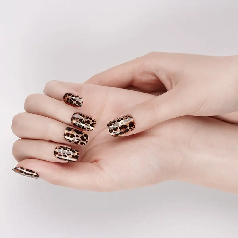 Stickers That Use Uv Light Pricing Leopard — Semi-Cured Gel Nail Wraps