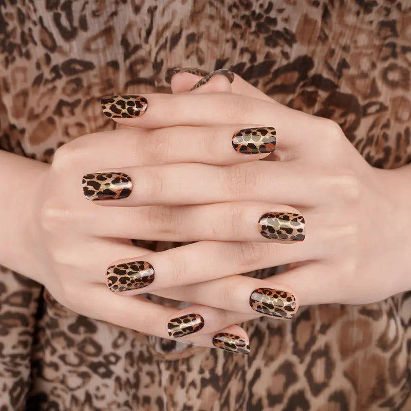 Stickers That Use Uv Light Pricing Leopard — Semi-Cured Gel Nail Wraps