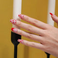 Stickers With Gel Polish Heart-To-Heart Style French — Semi-Cured Gel Nail Wraps