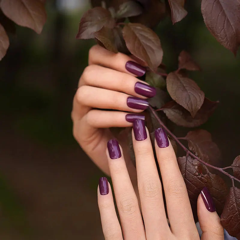 Strips Gel Deep Purple Cat Eye Manicure — Semi-Cured Gel Nail Wraps
