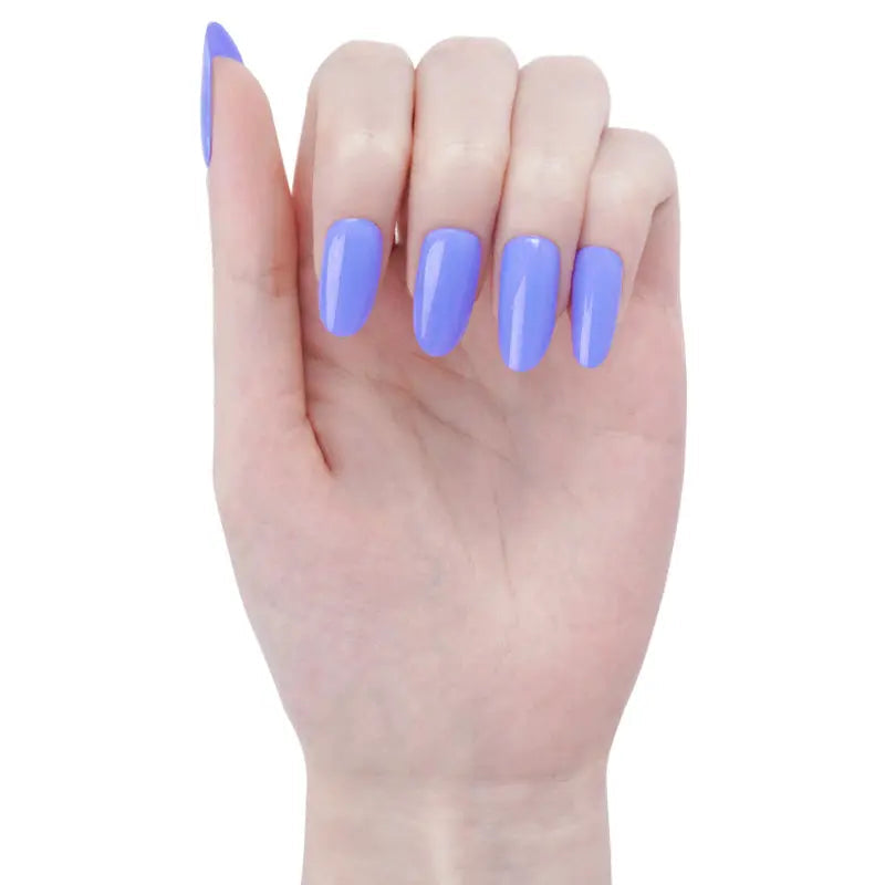 Blue Fluorescent Nails — Semi-Cured Gel Nail Wraps