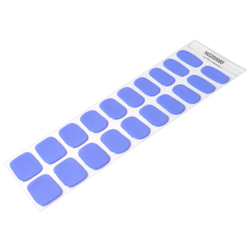 Blue Fluorescent Nails — Semi-Cured Gel Nail Wraps