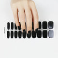 Solid Night Black — Semi-Cured Gel Nail Wraps