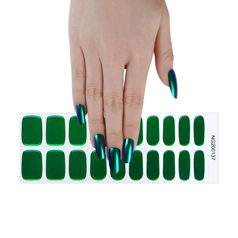 Emerald Green — Semi-Cured Gel Nail Wraps