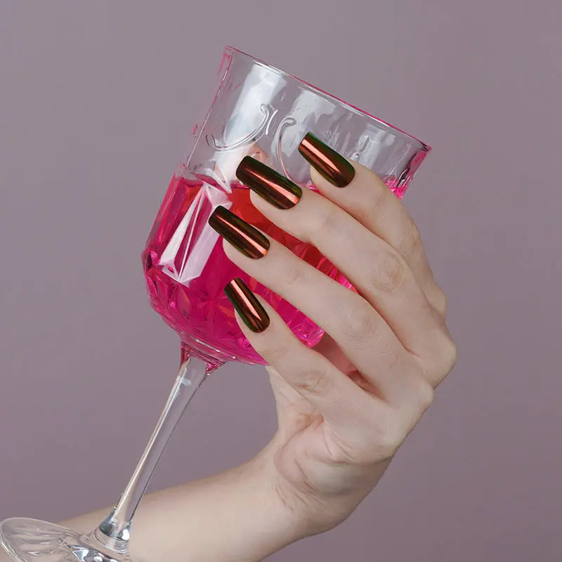 Aurora Ruby Red Nails — Semi-Cured Gel Nail Wraps