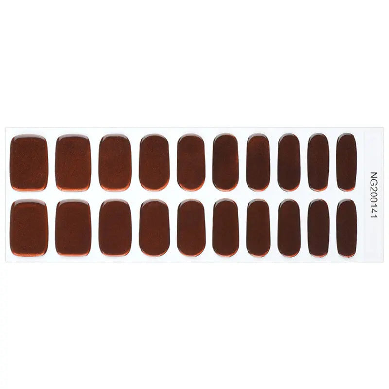 Aurora Ruby Red Nails — Semi-Cured Gel Nail Wraps
