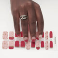 Strips Red Pink Christmas — Semi-Cured Gel Nail Wraps