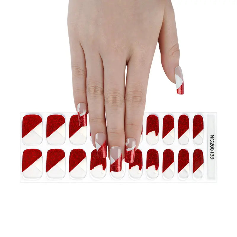 Santa Hat — Semi-Cured Gel Nail Wraps