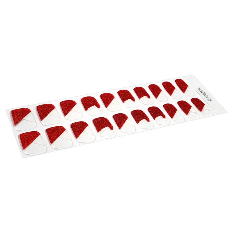 Santa Hat — Semi-Cured Gel Nail Wraps