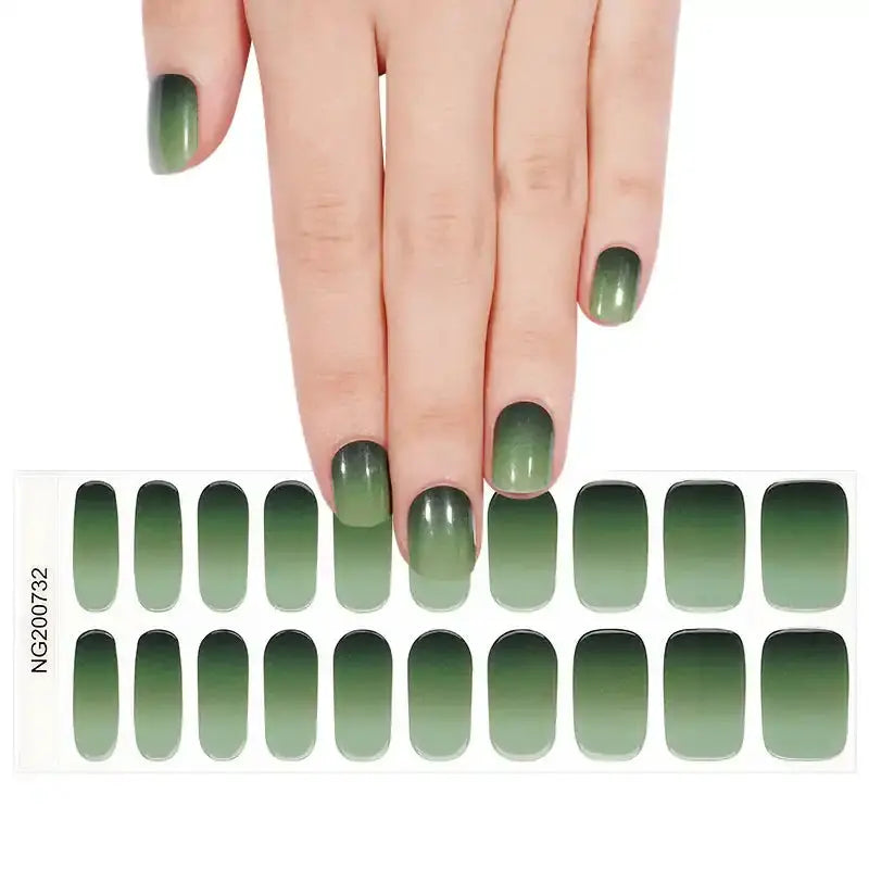 Ombre Greem — Semi-Cured Gel Nail Wraps