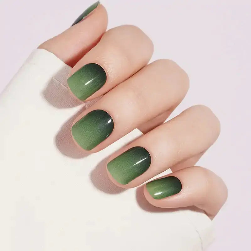 Ombre Greem — Semi-Cured Gel Nail Wraps