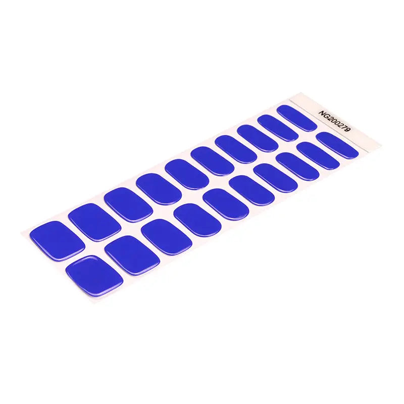 Press On Solid Color Klein Blue Embellishments — Semi-Cured Gel Nail Wraps