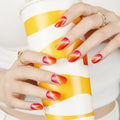 Refraction Citrus Color Pink Magenta Strips — Semi-Cured Gel Nail Wraps