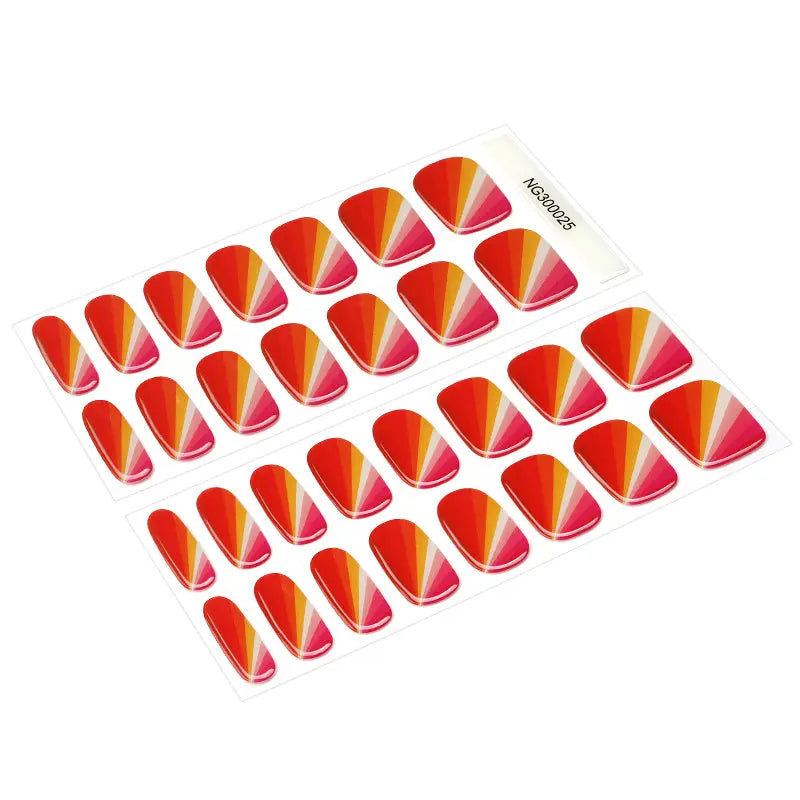 Refraction Citrus Color Pink Magenta Strips — Semi-Cured Gel Nail Wraps