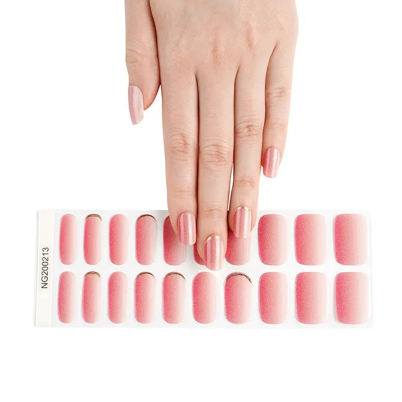 Stickers Whoesale Pink Ombre — Semi-Cured Gel Nail Wraps