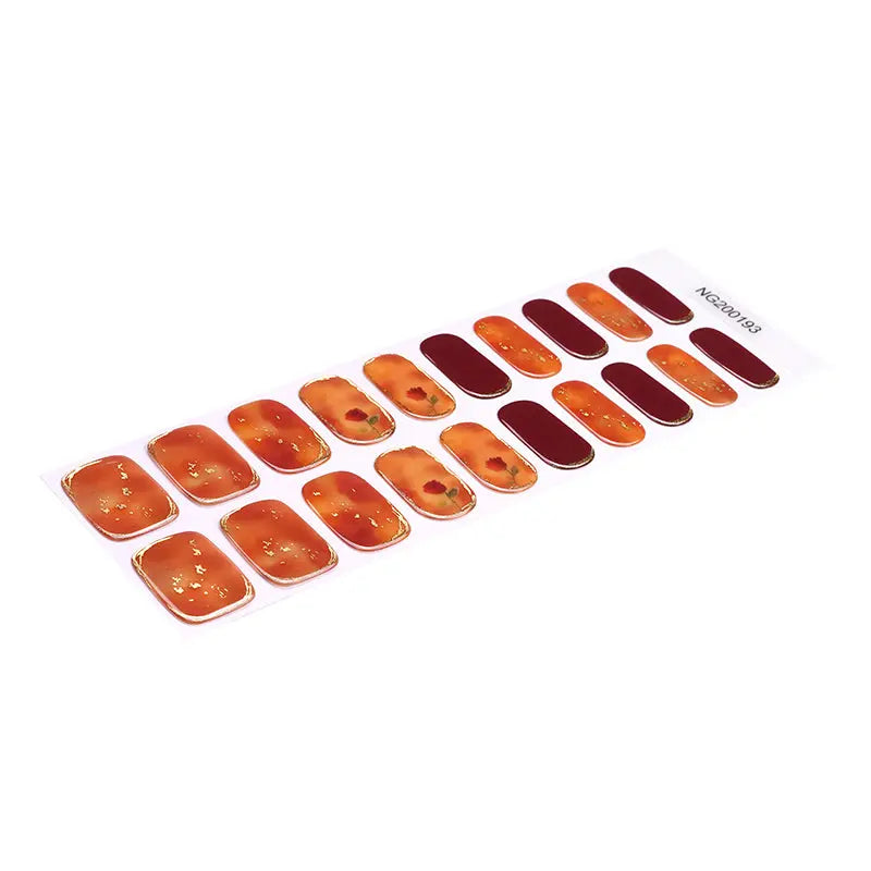 Uv Light Stickers Bulk Orderrose Art — Semi-Cured Gel Nail Wraps