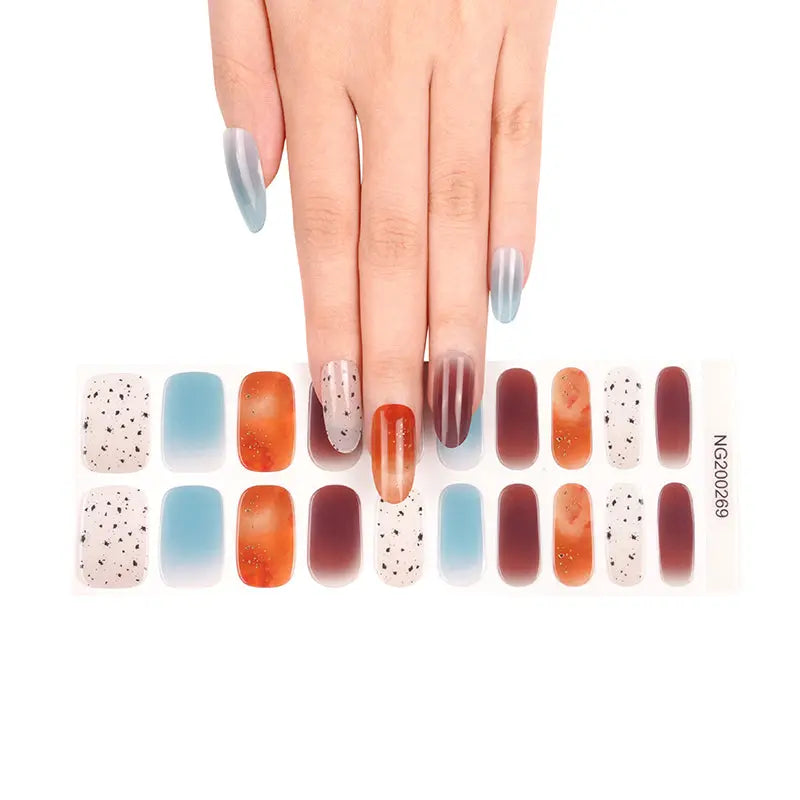 & Color Gradient Stickers — Semi-Cured Gel Nail Wraps