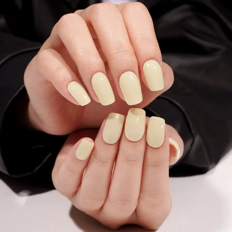 Customizable Apricot Gel Stickers Solid For Brands — Semi-Cured Gel Nail Wraps