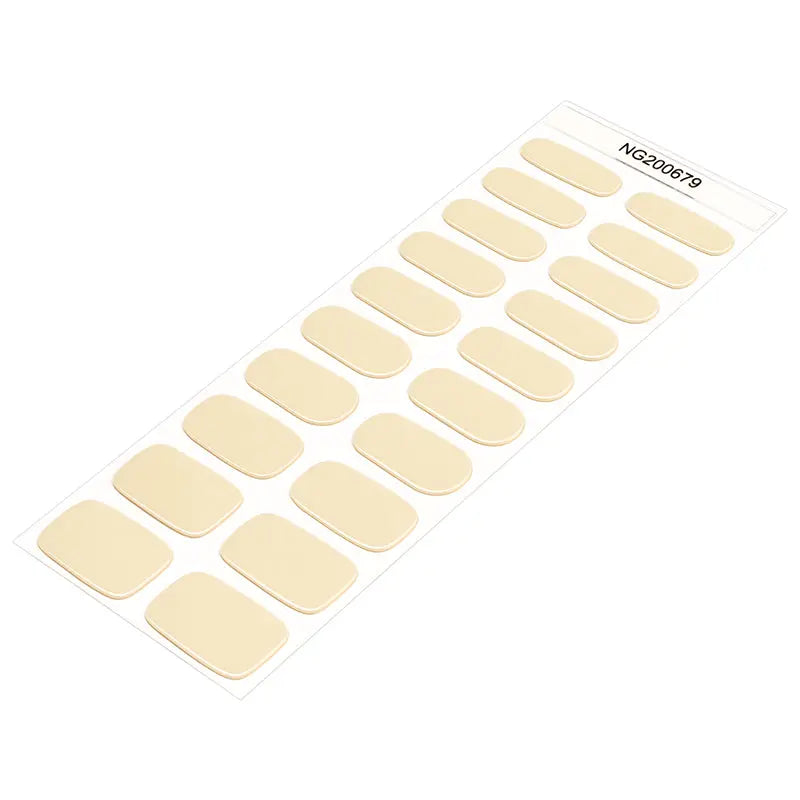 Customizable Apricot Gel Stickers Solid For Brands — Semi-Cured Gel Nail Wraps
