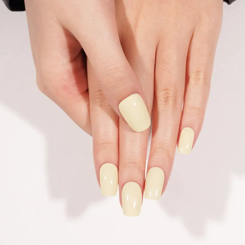 Customizable Apricot Gel Stickers Solid For Brands — Semi-Cured Gel Nail Wraps
