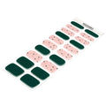 Customizable Christmas Gel Stickers Green For Brands — Semi-Cured Gel Nail Wraps