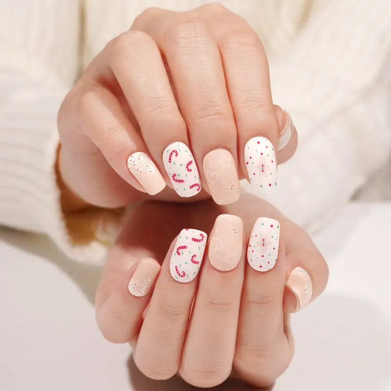 Customizable Christmas Gel Stickers For Brands — Semi-Cured Gel Nail Wraps