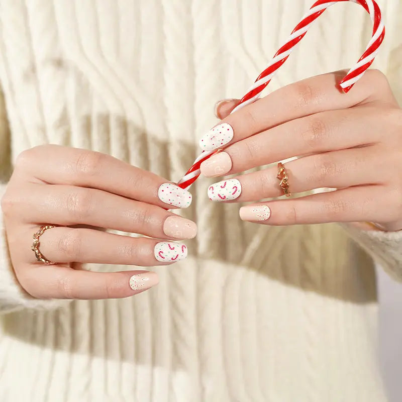 Customizable Christmas Gel Stickers For Brands — Semi-Cured Gel Nail Wraps