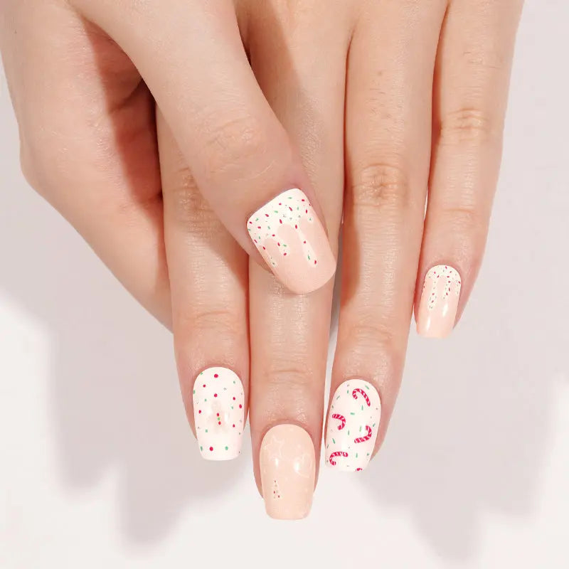 Customizable Christmas Gel Stickers For Brands — Semi-Cured Gel Nail Wraps