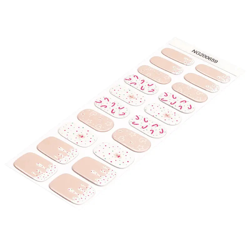 Customizable Christmas Gel Stickers For Brands — Semi-Cured Gel Nail Wraps