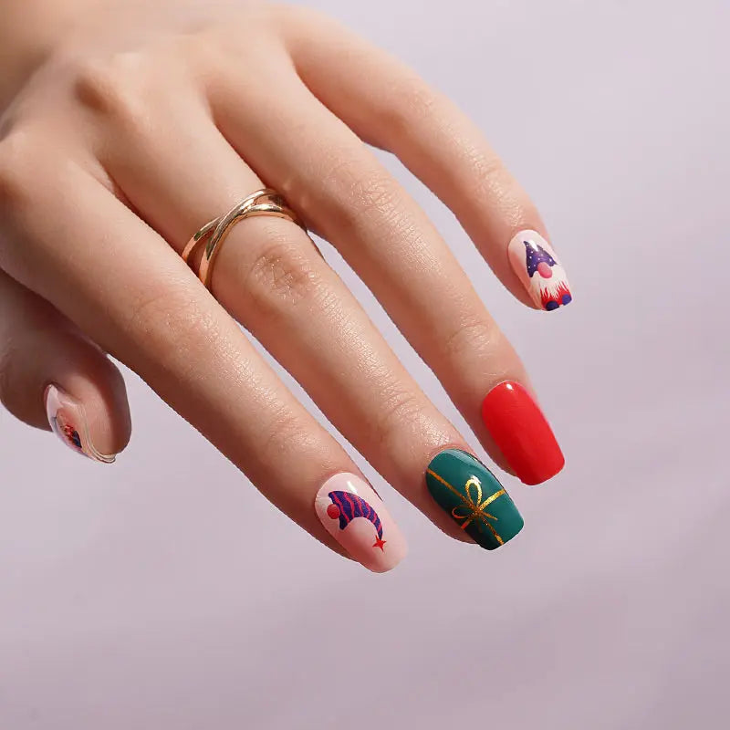 Customizable Christmas Gel Stickers For Brands — Semi-Cured Gel Nail Wraps
