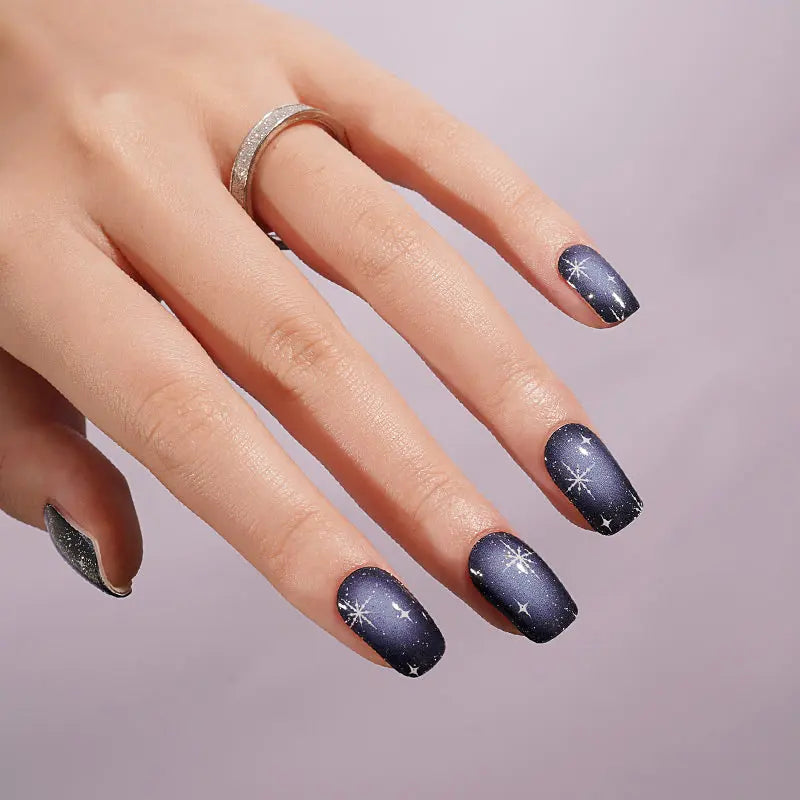 Customizable Christmas Gel Stickers Stars For Brands — Semi-Cured Gel Nail Wraps