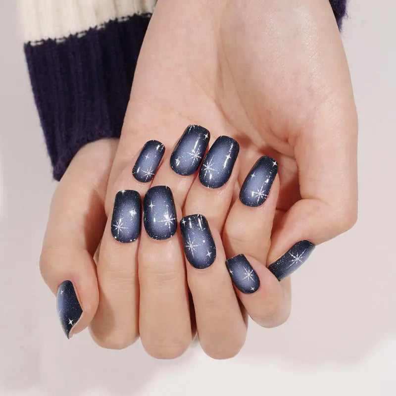 Customizable Christmas Gel Stickers Stars For Brands — Semi-Cured Gel Nail Wraps