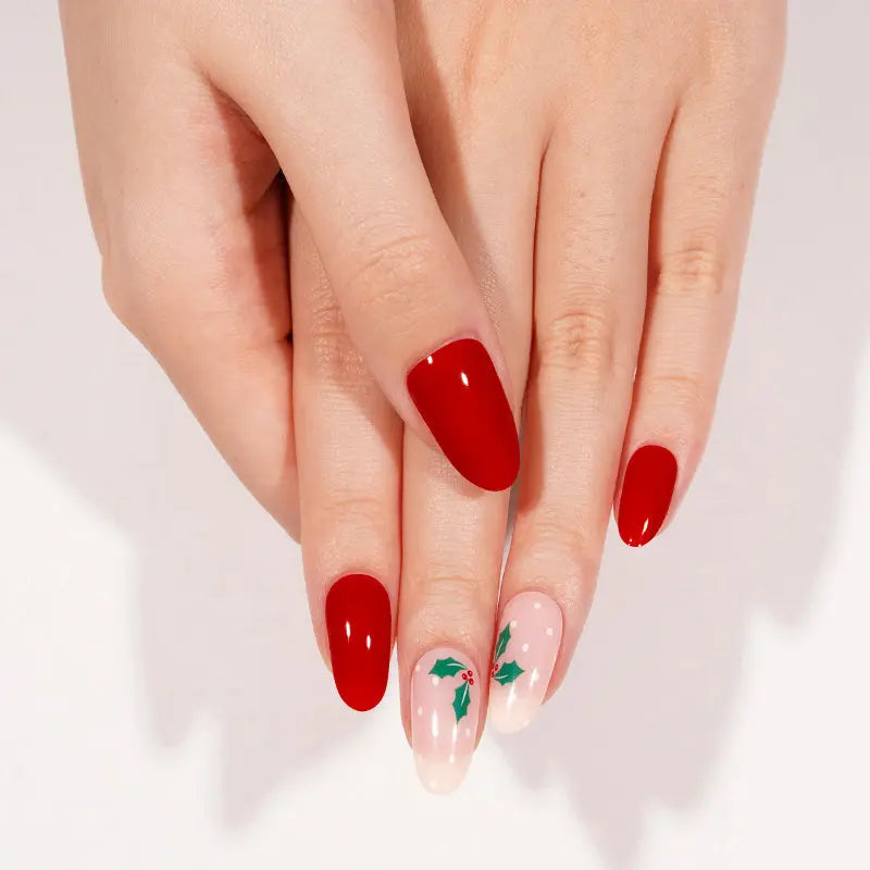 Customizable Christmas Gel Stickers Dots For Brands — Semi-Cured Gel Nail Wraps