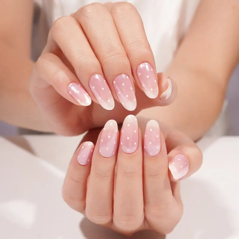 Customizable Dots Gel Stickers Ombre For Brands — Semi-Cured Gel Nail Wraps