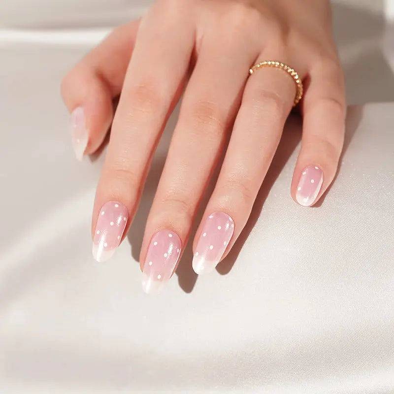 Customizable Dots Gel Stickers Ombre For Brands — Semi-Cured Gel Nail Wraps