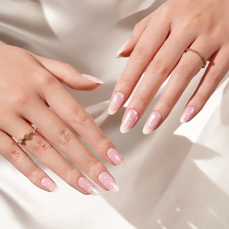 Customizable Dots Gel Stickers Ombre For Brands — Semi-Cured Gel Nail Wraps