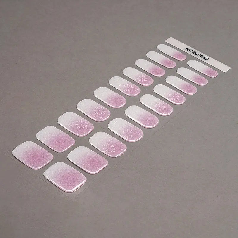 Customizable Ombre Gel Stickers Christmas For Brands — Semi-Cured Gel Nail Wraps