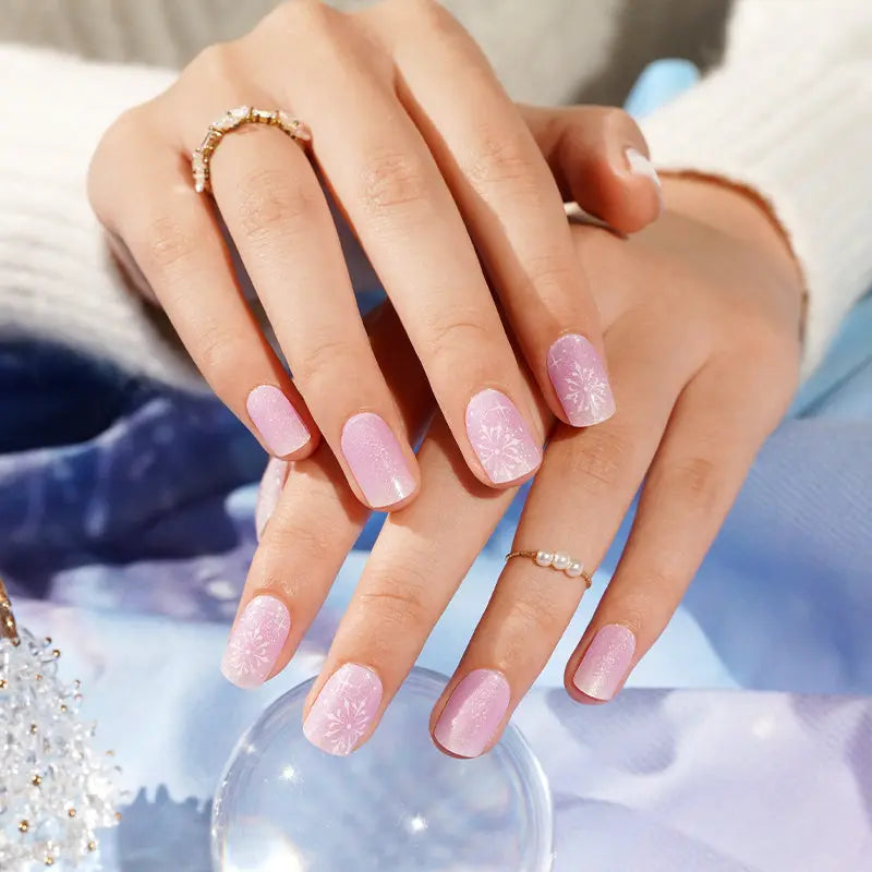 Customizable Ombre Gel Stickers Christmas For Brands — Semi-Cured Gel Nail Wraps