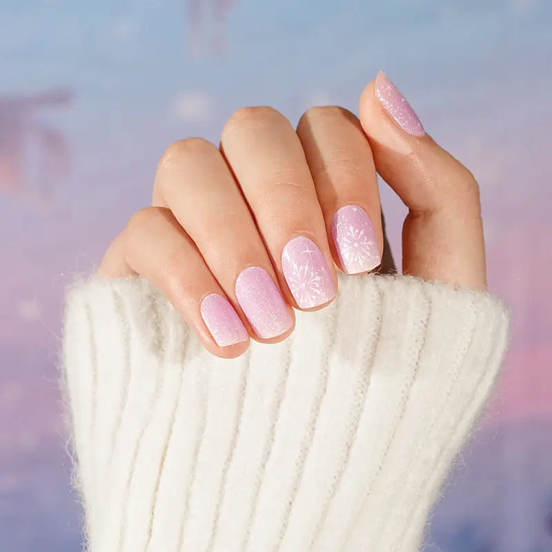 Customizable Ombre Gel Stickers Christmas For Brands — Semi-Cured Gel Nail Wraps