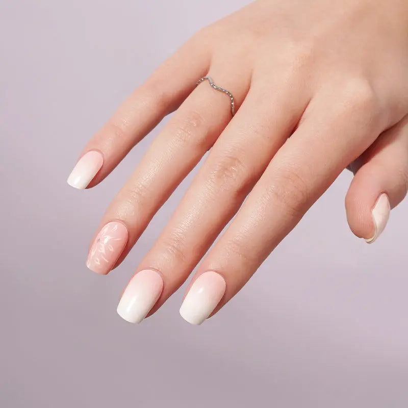Customizable Ombre Gel Stickers Floral For Brands — Semi-Cured Gel Nail Wraps